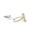 Marquise Solitaire — Hidden Halo with Pavé Side Stones, 14K Yellow Gold