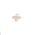 The Liliane pear hidden-halo solitaire ring in 14K yellow gold