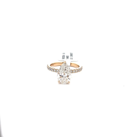 The Liliane Pear Hidden-Halo Solitaire Ring