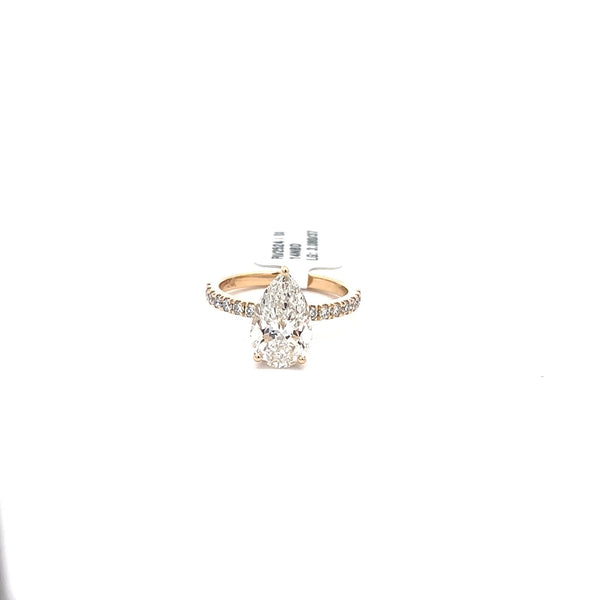 The Liliane Pear Hidden-Halo Solitaire Ring