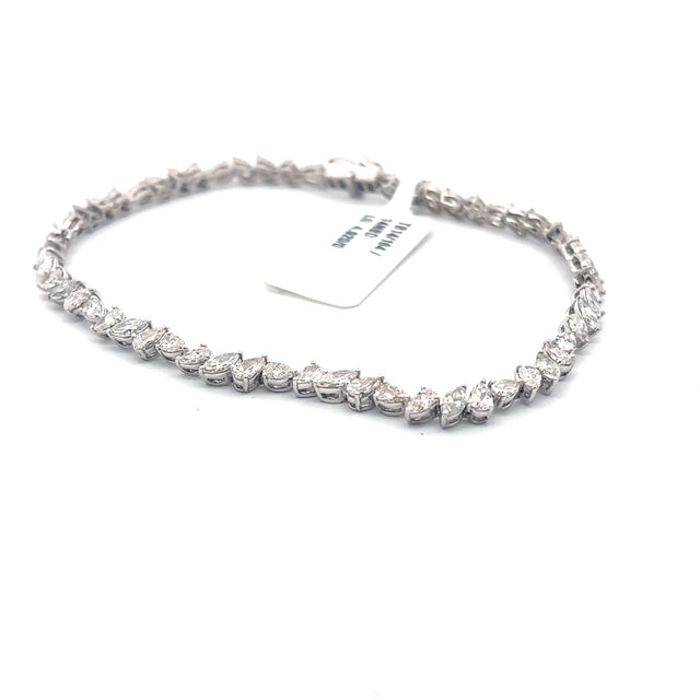 The Laurel Pear & Marquise Diamond Tennis Bracelet