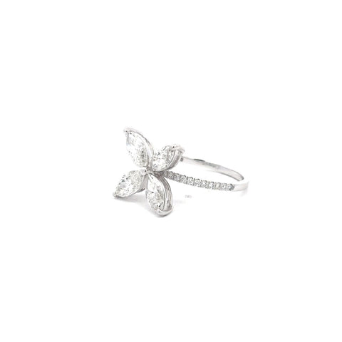 The Fleur Marquise Floral Cluster Diamond Ring