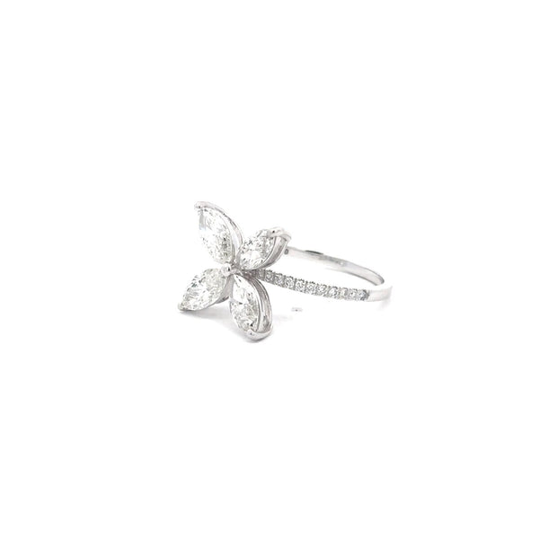The Fleur Marquise Floral Cluster Diamond Ring