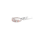 The Rosalie Pink & White Emerald Half-Eternity Band