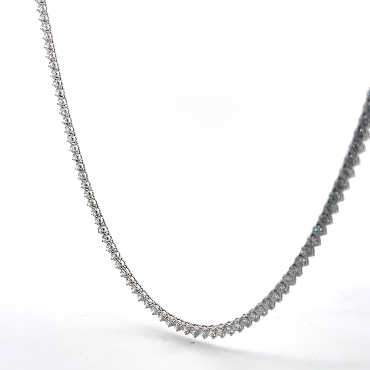 The Geneviève Round Diamond Tennis Necklace