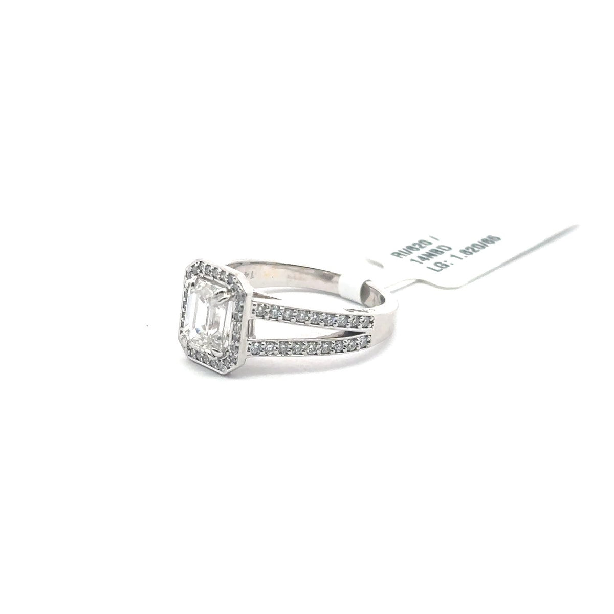 The Cécile Emerald-Cut Halo Ring