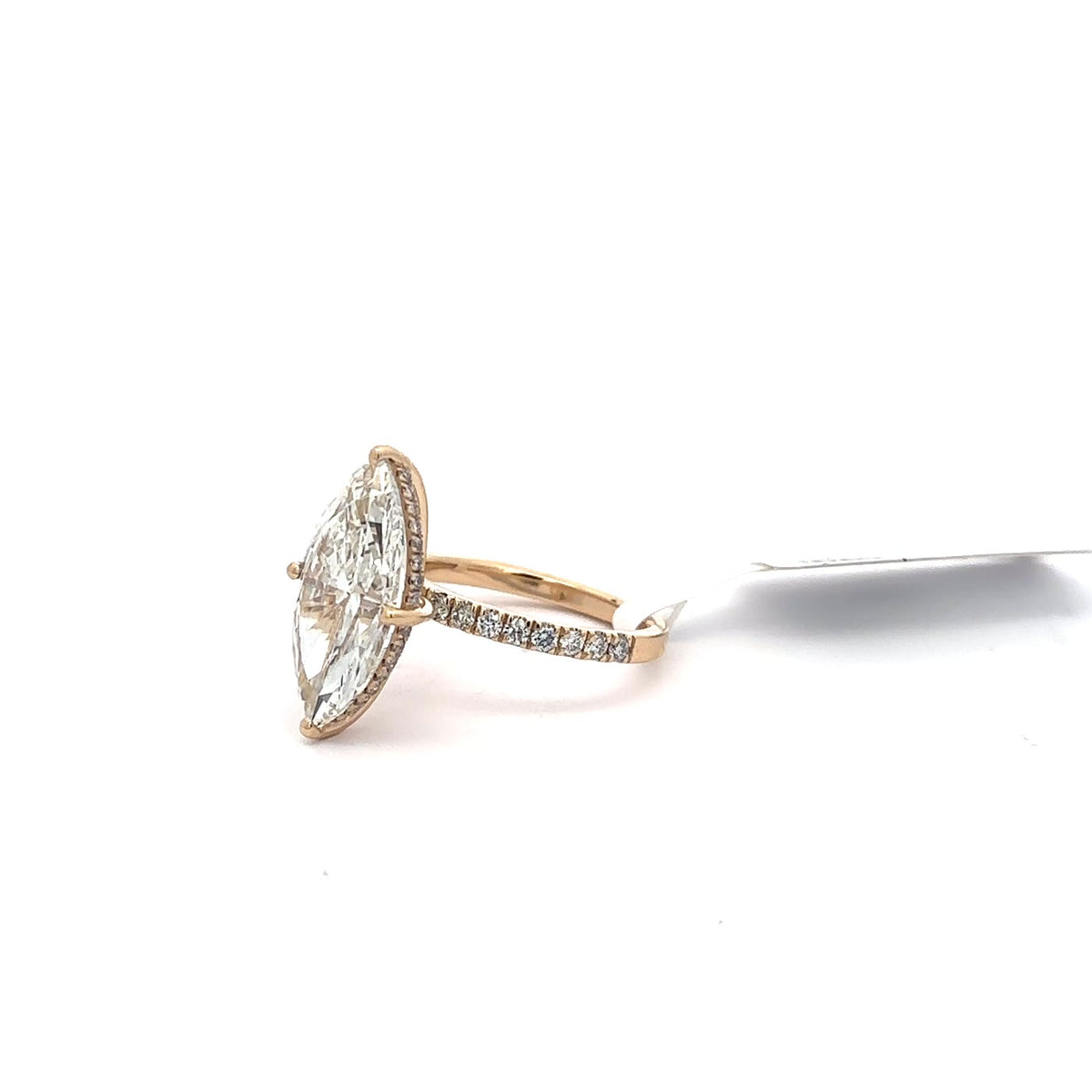 The Sabine Marquise Hidden-Halo Solitaire Ring
