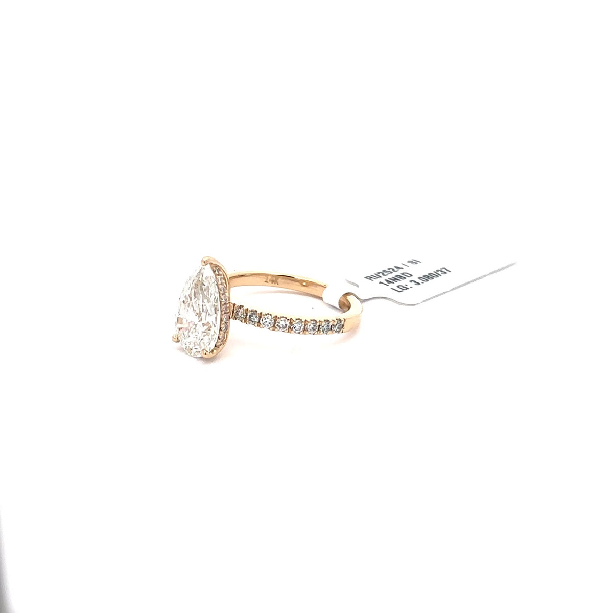 The Liliane Pear Hidden-Halo Solitaire Ring