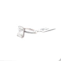 The Honorine Emerald-Cut Hidden-Halo Solitaire Ring
