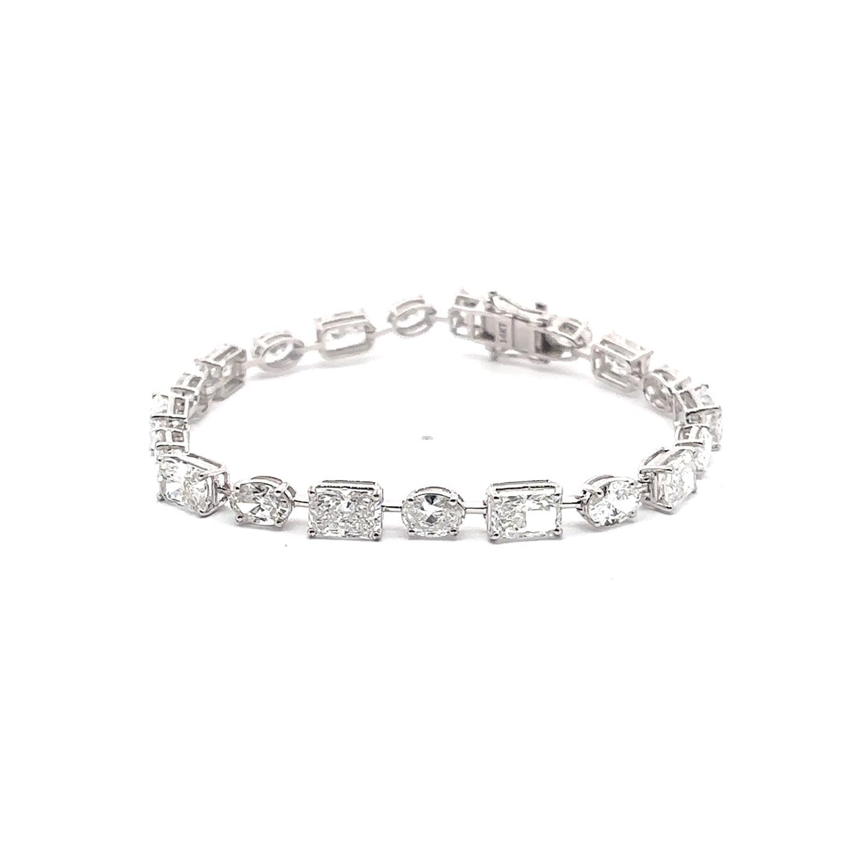 The Colette Oval & Radiant Diamond Tennis Bracelet