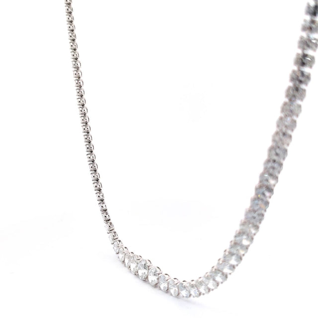 The Lumière Graduated Oval Diamond Necklace