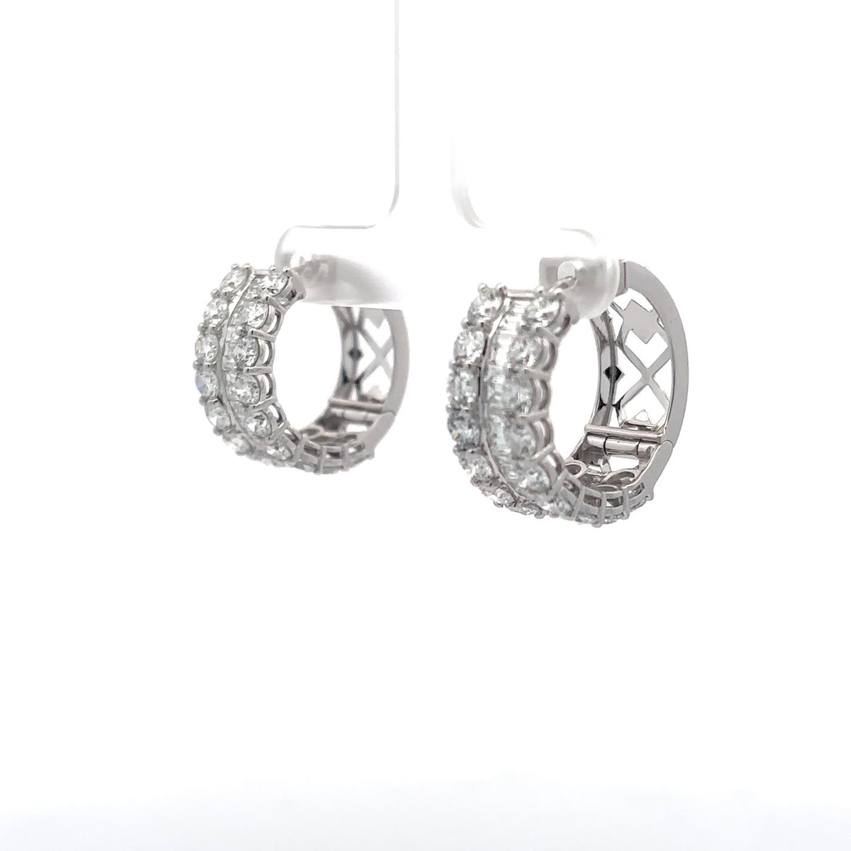 The Gabrielle Round & Baguette Hoops