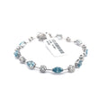The Santorini Fancy Blue & White Diamond Tennis Bracelet