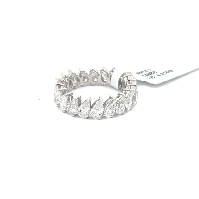 The Cascade Pear Diamond Eternity Band