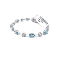 The Capri Fancy Blue & White Diamond Tennis Bracelet