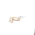 The Coralie Elongated Cushion Hidden-Halo Solitaire Ring