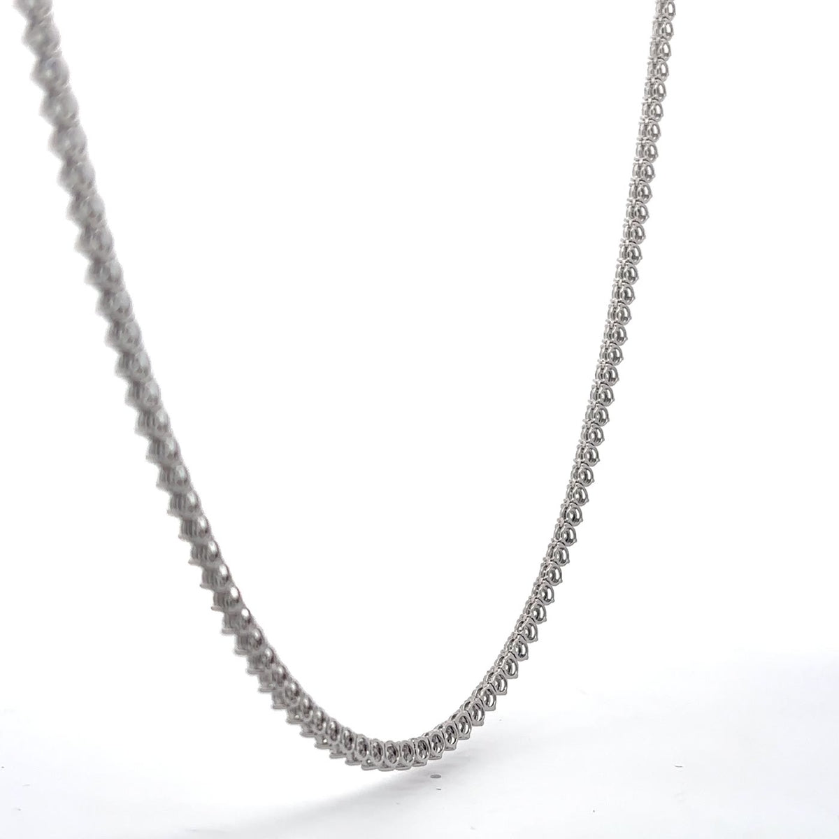 The Geneviève Round Diamond Tennis Necklace