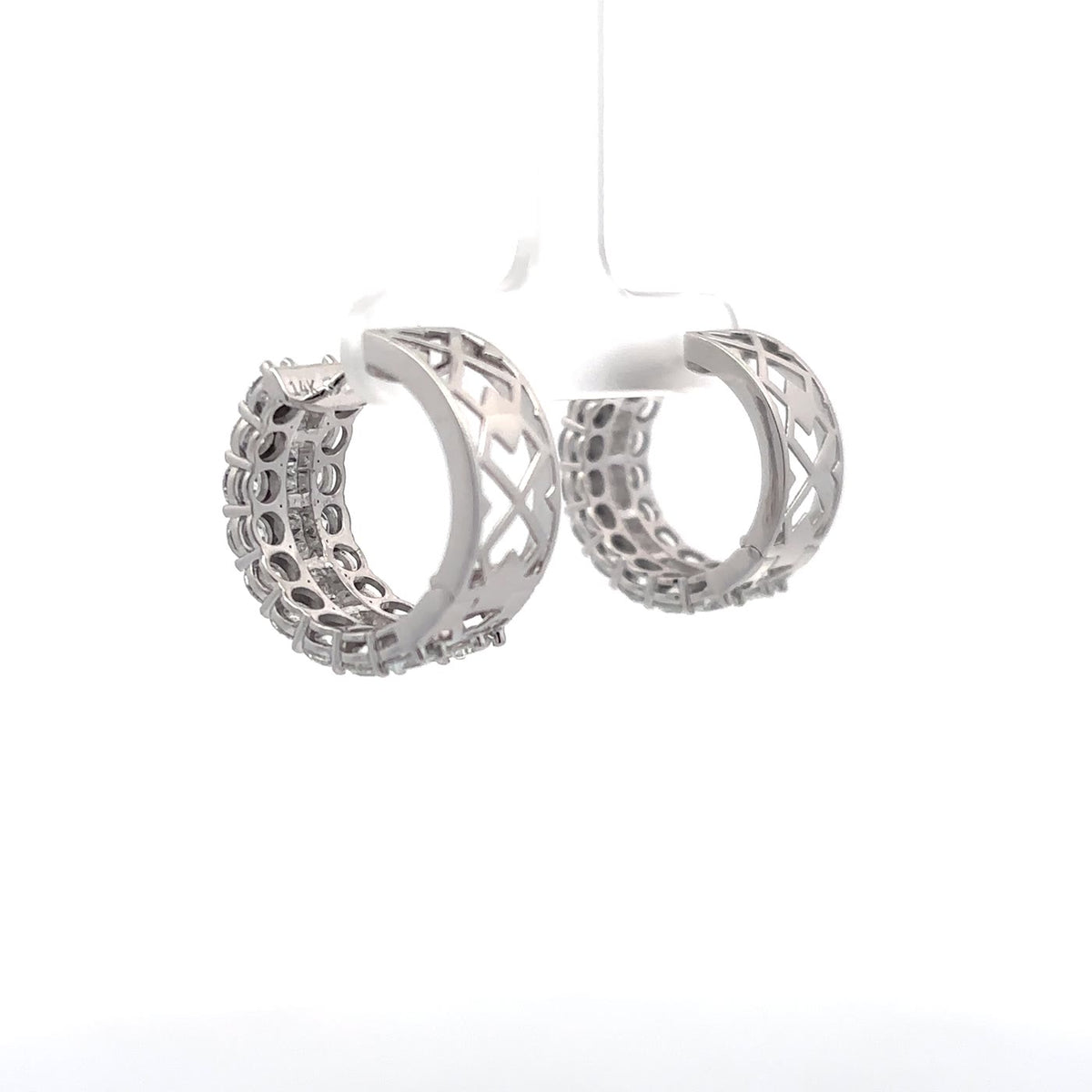 The Gabrielle Round & Baguette Hoops
