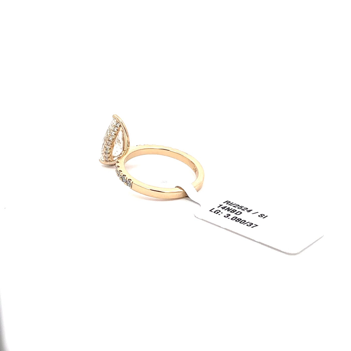 The Liliane Pear Hidden-Halo Solitaire Ring