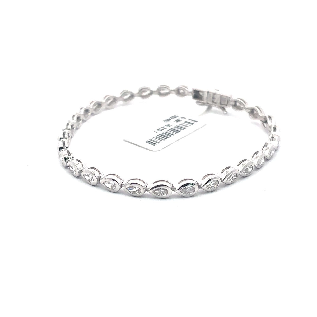 The Amélie Bezel-Set Pear Diamond Tennis Bracelet