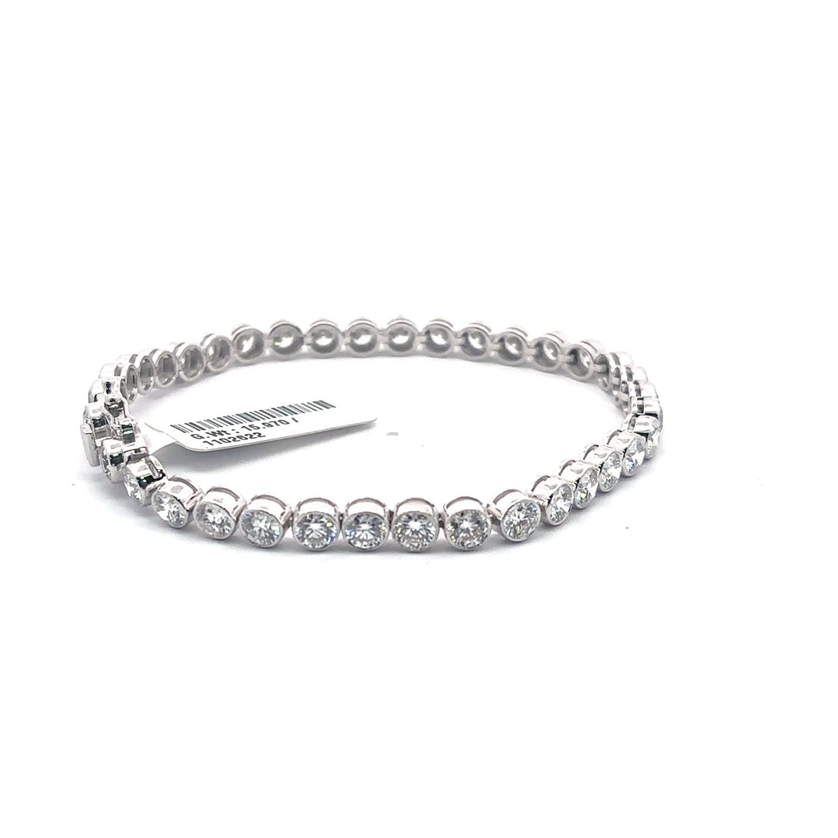 The Juliette Bezel-Set Round Diamond Tennis Bracelet