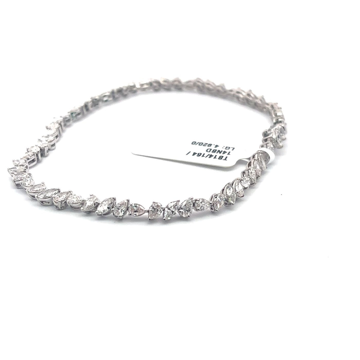 The Laurel Pear & Marquise Diamond Tennis Bracelet