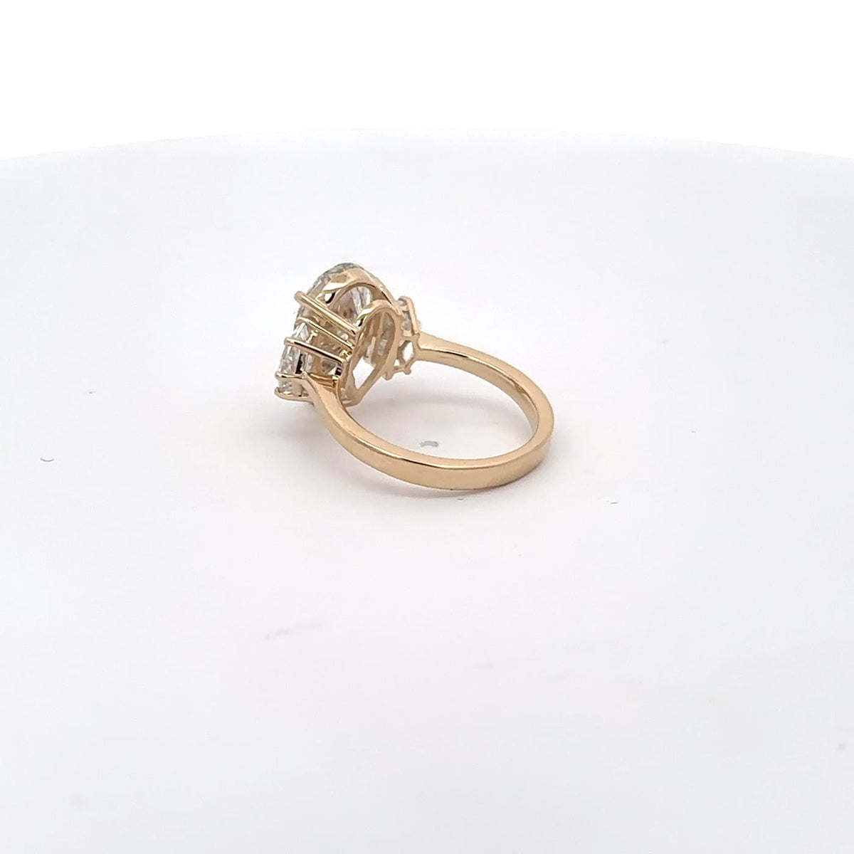The Delphine Pear Three-Stone Ring