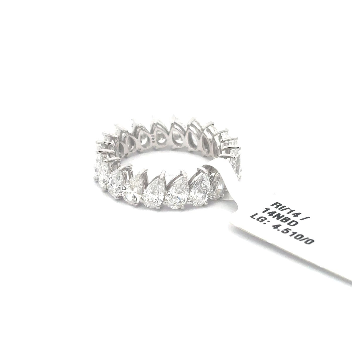 The Cascade Pear Diamond Eternity Band