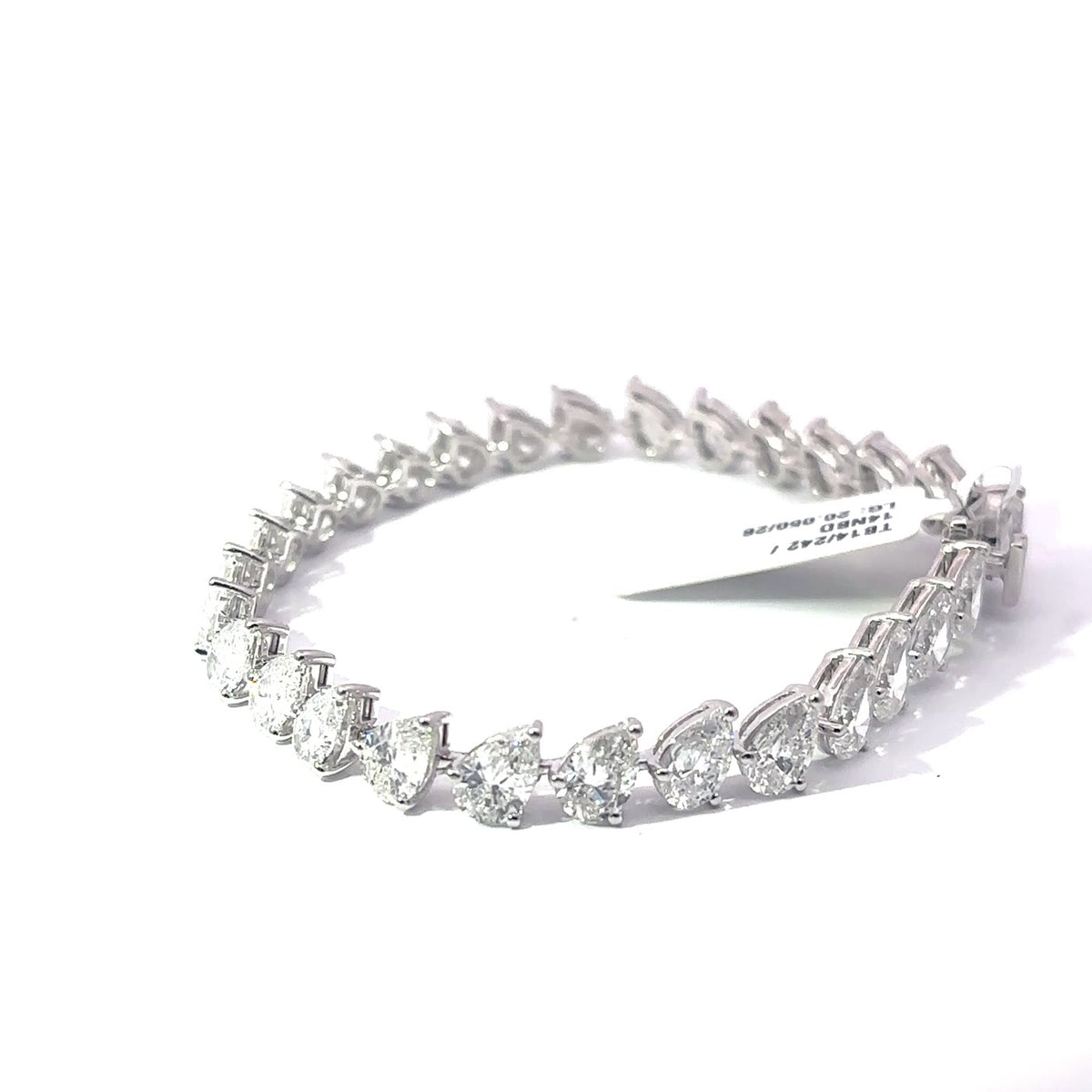 The Plume Pear Diamond Tennis Bracelet