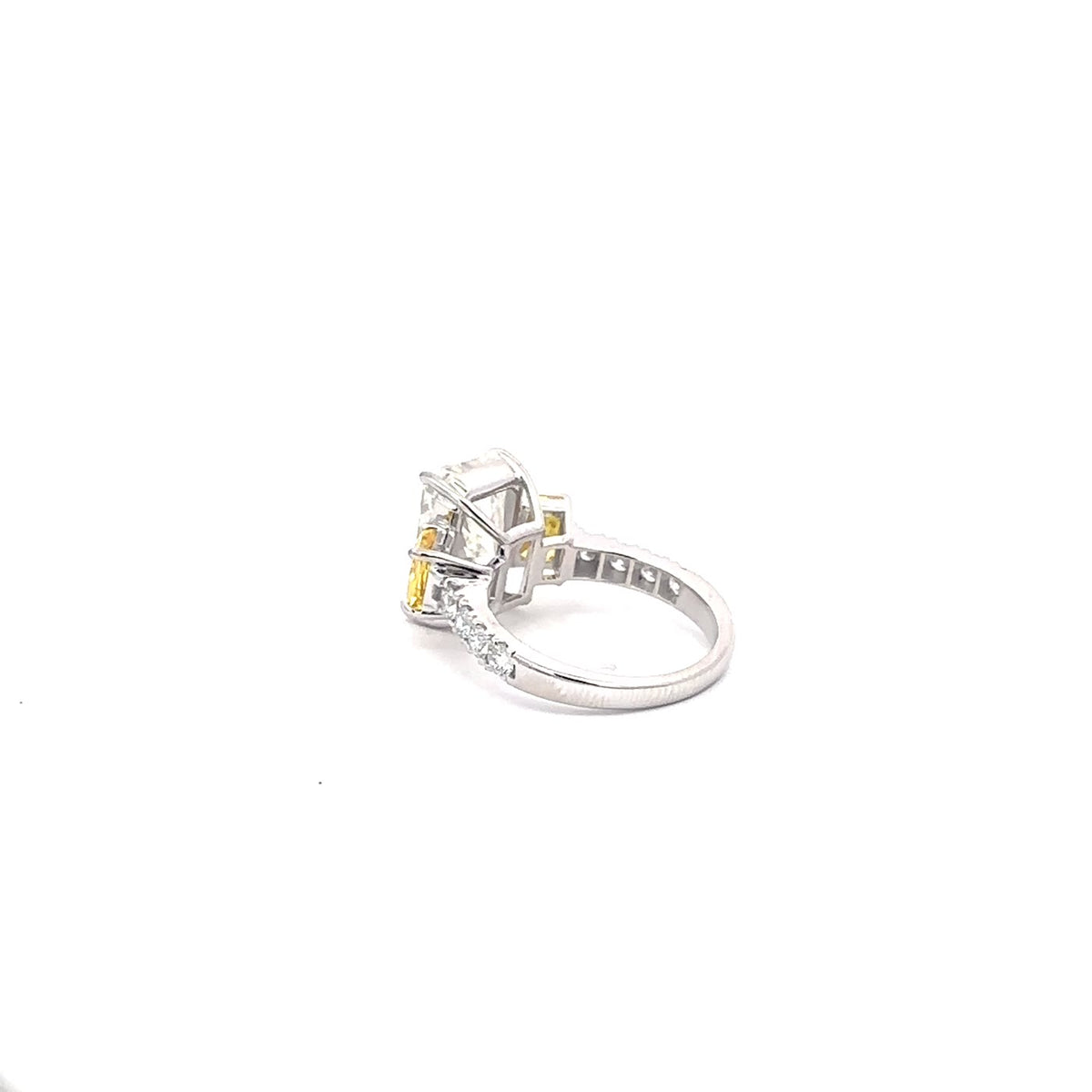 The Ophélie Radiant Ring with Fancy Yellow Sides