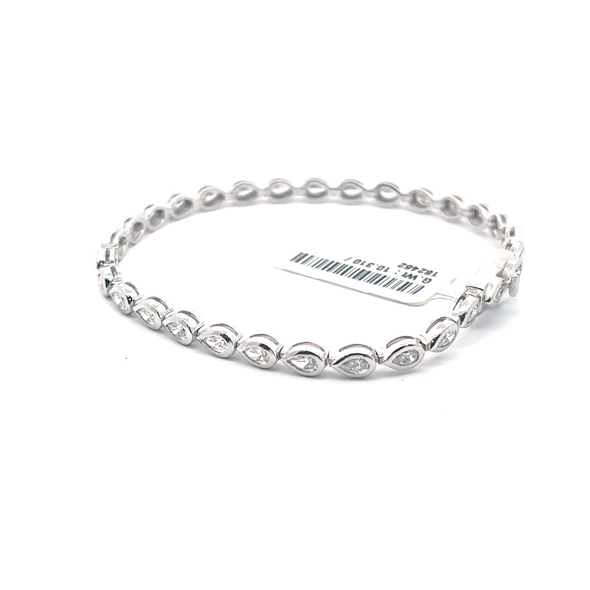 The Amélie Bezel-Set Pear Diamond Tennis Bracelet