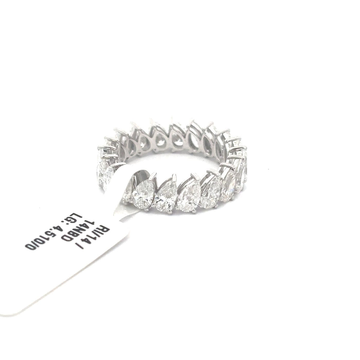 The Cascade Pear Diamond Eternity Band