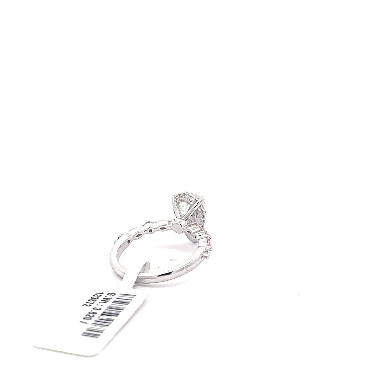 The Anaïs Pear Solitaire with Pink Accents
