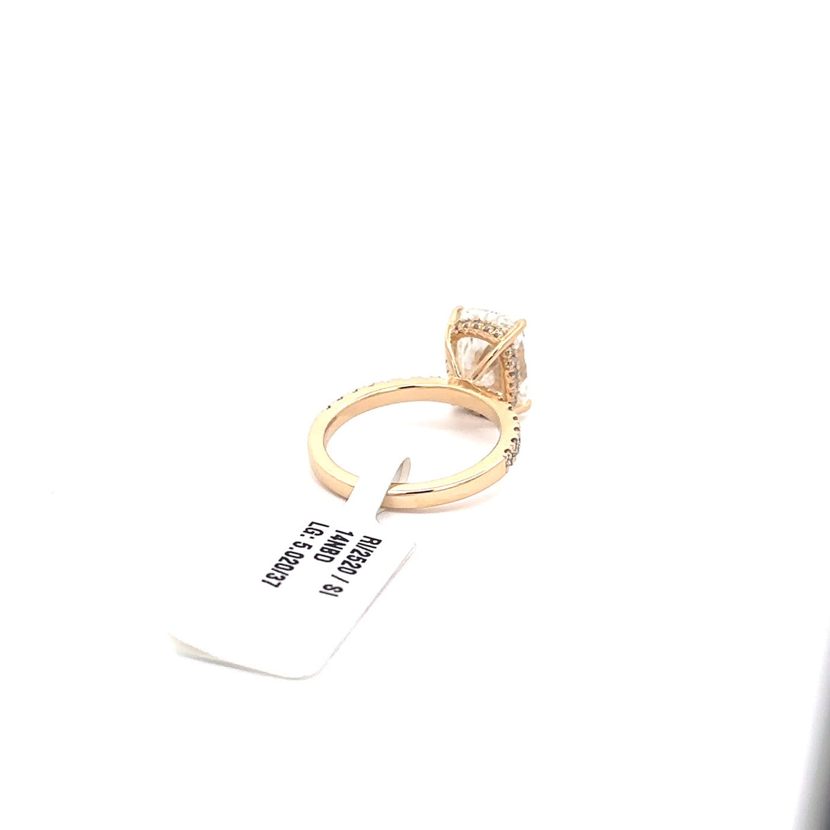 The Coralie Elongated Cushion Hidden-Halo Solitaire Ring