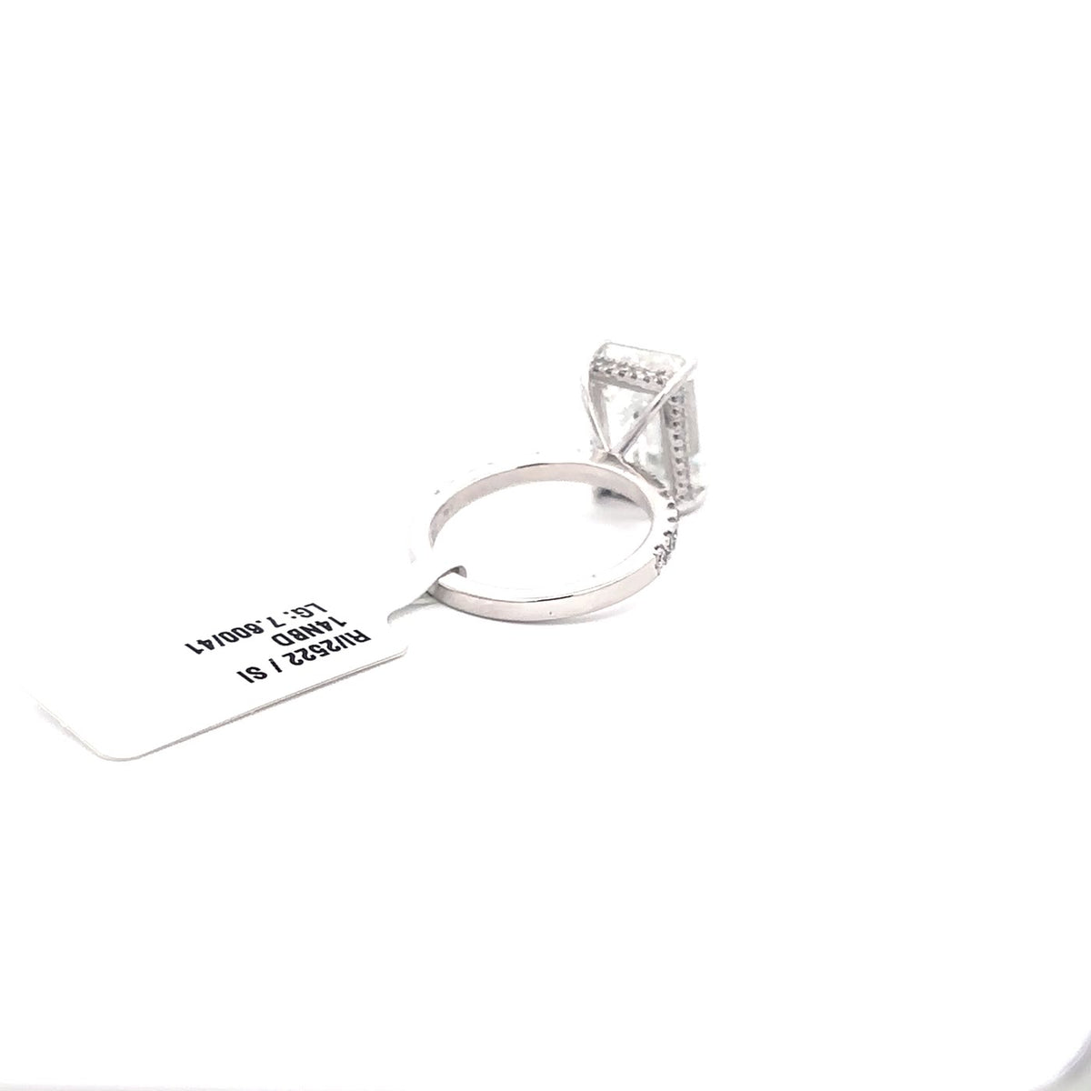 The Honorine Emerald-Cut Hidden-Halo Solitaire Ring