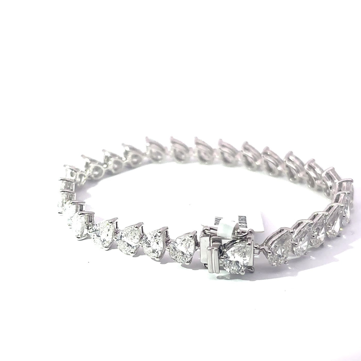 The Plume Pear Diamond Tennis Bracelet