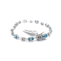 The Santorini Fancy Blue & White Diamond Tennis Bracelet