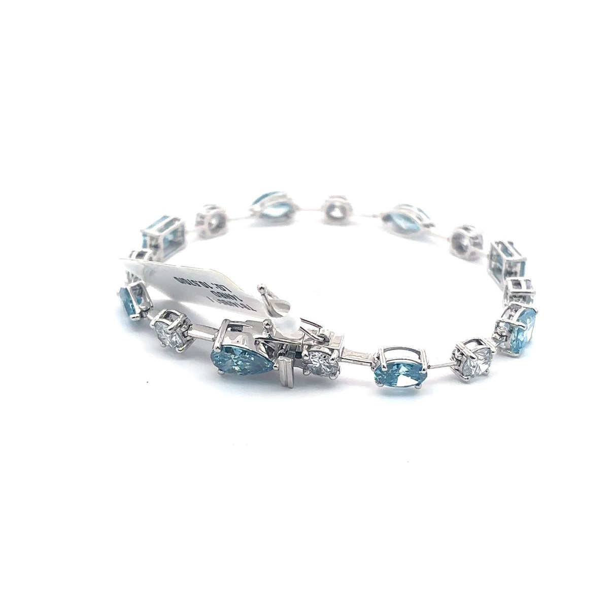 The Capri Fancy Blue & White Diamond Tennis Bracelet