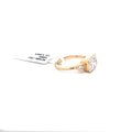 The Lucie East-West Cushion Three-Stone Ring