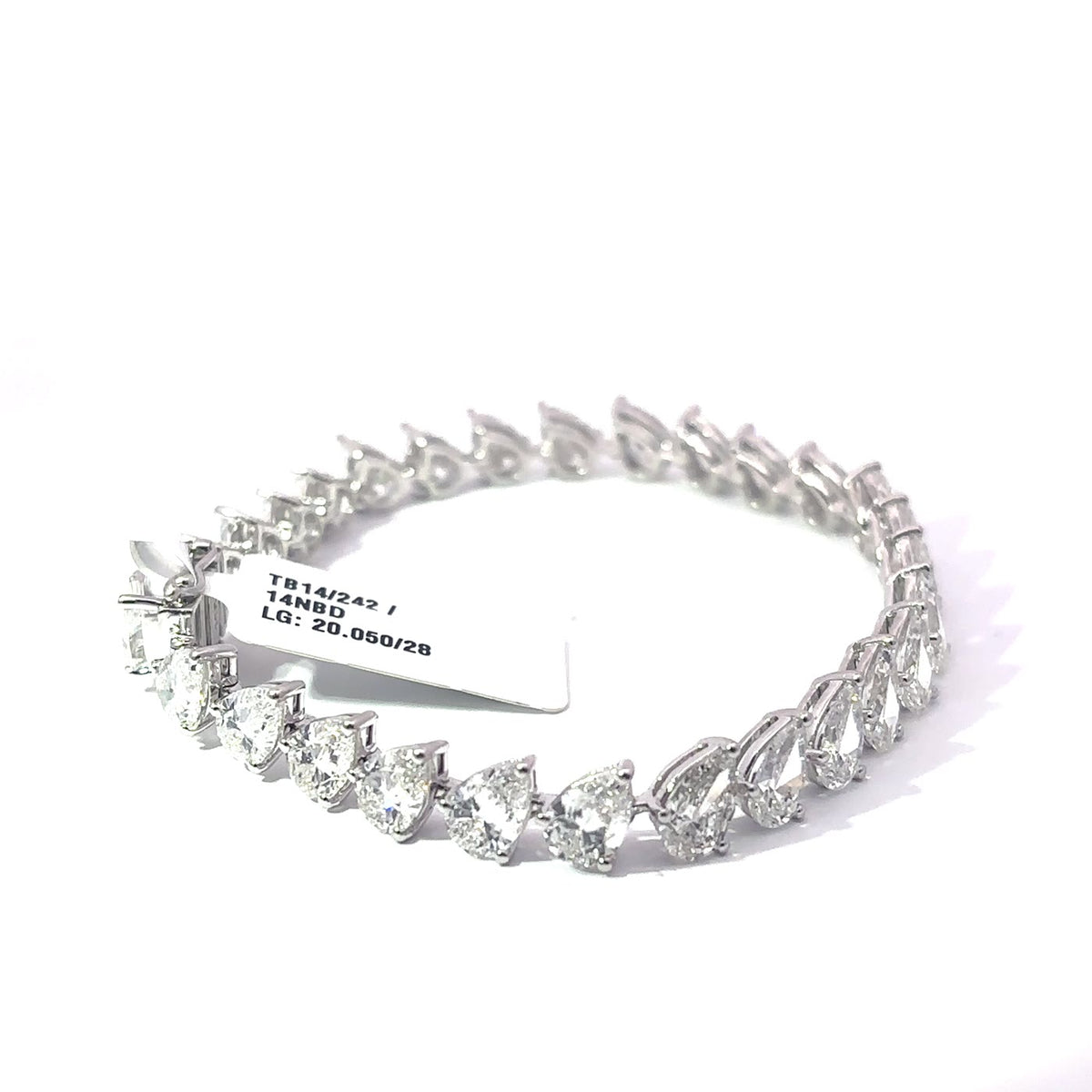 The Plume Pear Diamond Tennis Bracelet