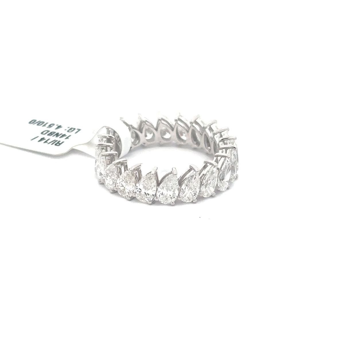 The Cascade Pear Diamond Eternity Band