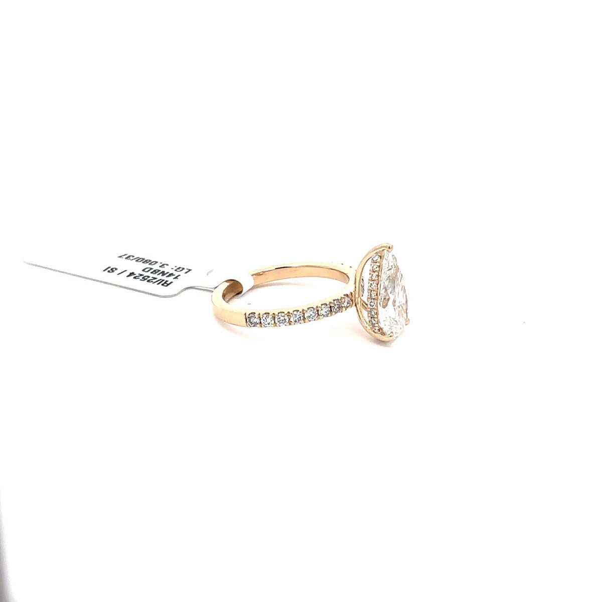 The Liliane Pear Hidden-Halo Solitaire Ring