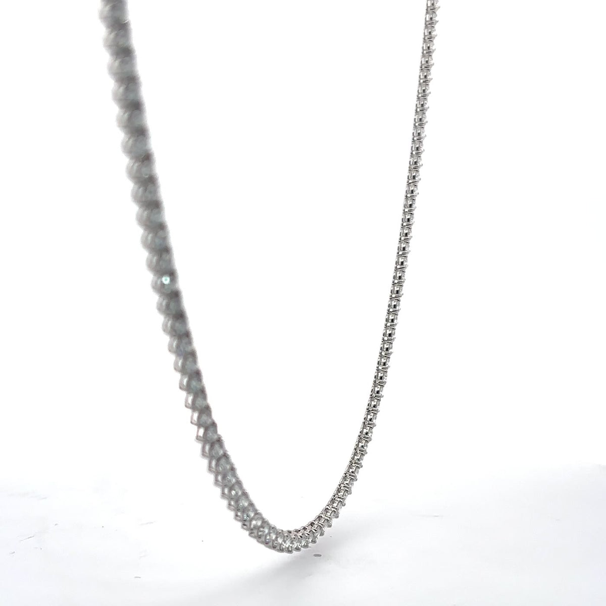 The Geneviève Round Diamond Tennis Necklace
