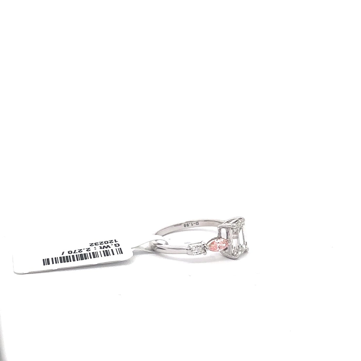 The Élise Emerald-Cut Ring with Pink Accents