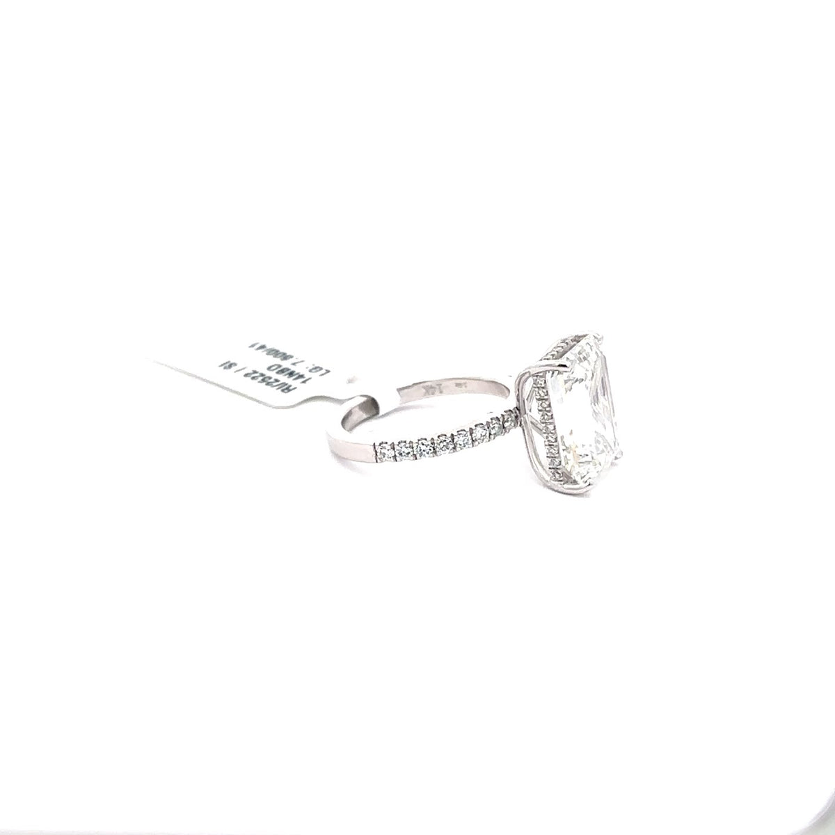 The Honorine Emerald-Cut Hidden-Halo Solitaire Ring