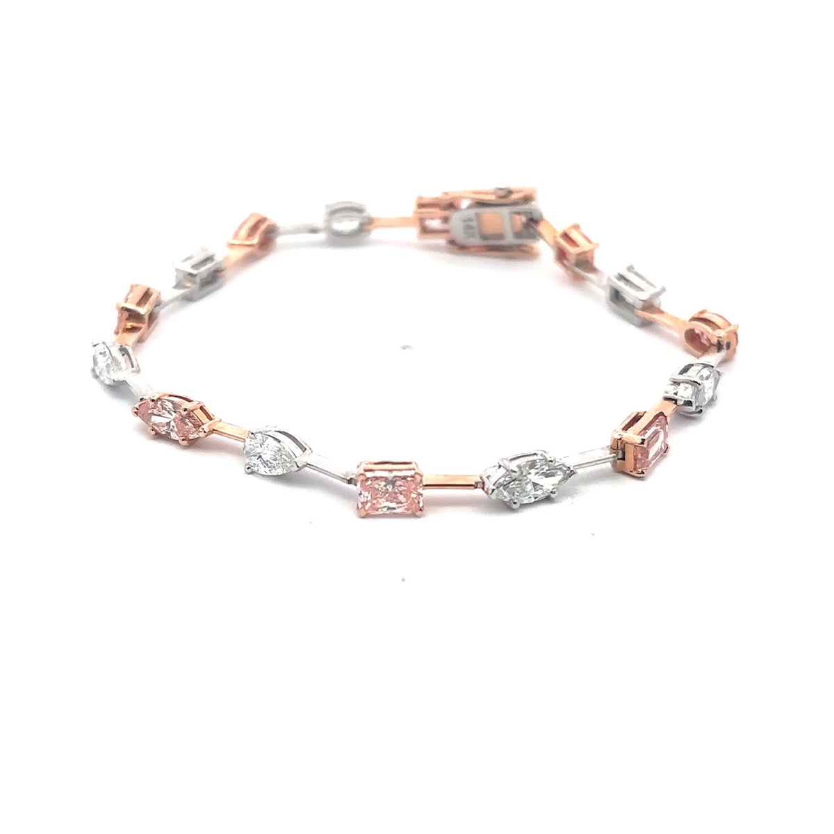 The Blush Fancy Pink & White Diamond Bracelet