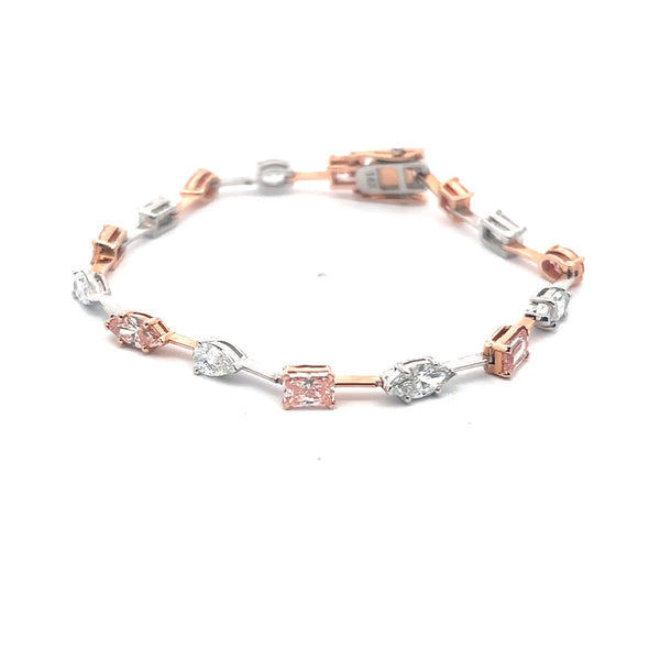 The Blush Fancy Pink & White Diamond Bracelet