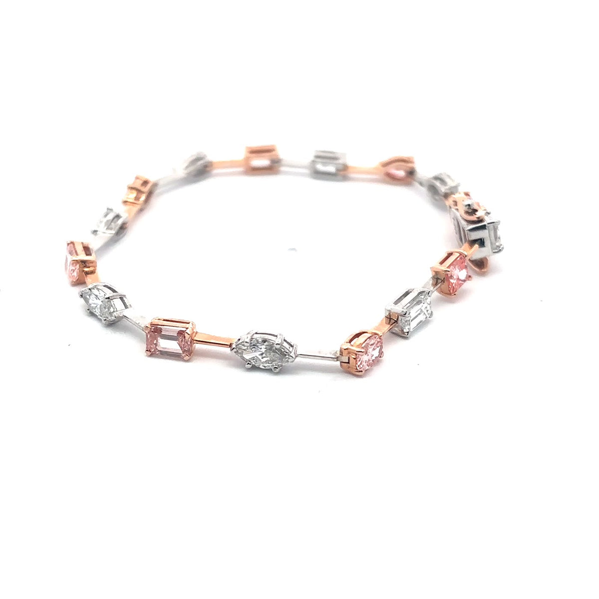 The Blush Fancy Pink & White Diamond Bracelet