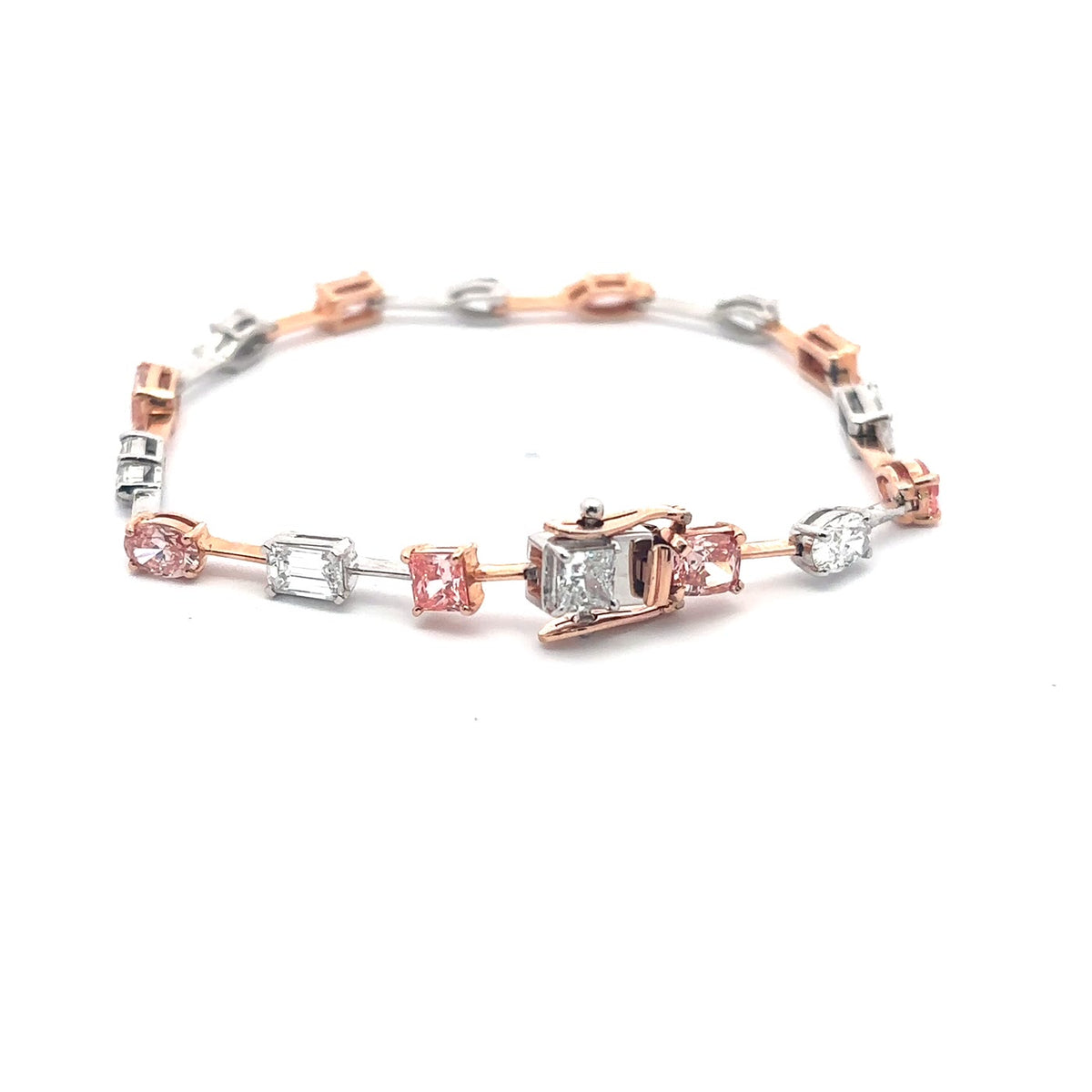The Blush Fancy Pink & White Diamond Bracelet