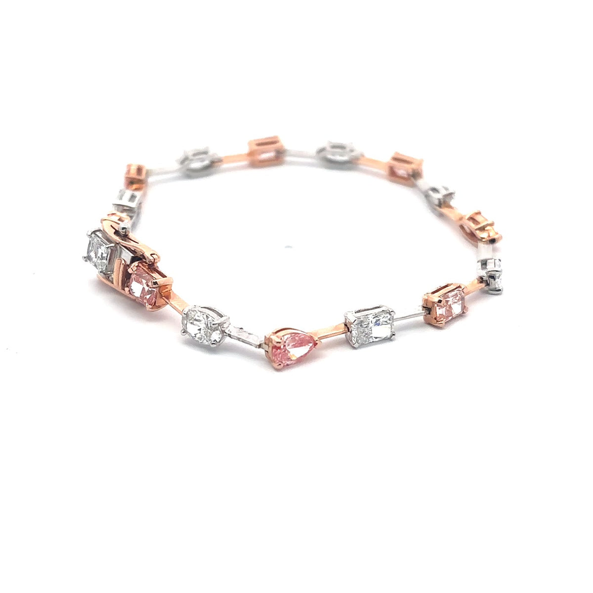 The Blush Fancy Pink & White Diamond Bracelet